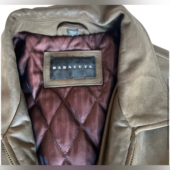 Vintage Baracuta Leather Jacket, Fill Zip- Size Large - Excellent Condition - Picture 2 of 9